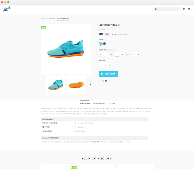 Lune Minimal Shopping Template