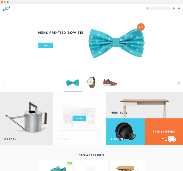 Lune Minimal Shopping Template