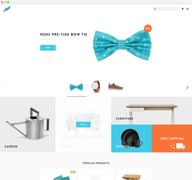 Lune Minimal Shopping Template Lune Minimal Shopping Template
